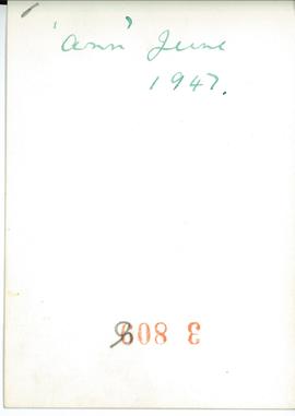 Verso of photo