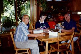 Baur's Kitchen, first delivery of 'Craigflower Country'. (L-R) Micheal Pope, Maureen Duffus, and ...